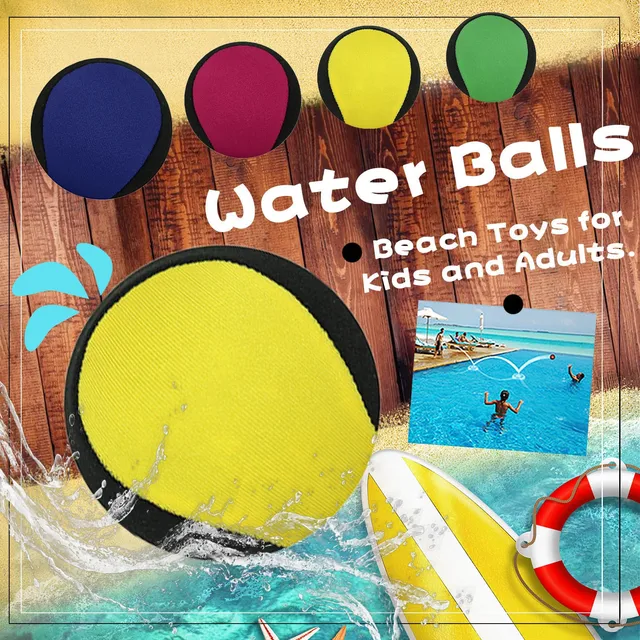 Water Balls Bounce On Water Pool Ball Beach Toys For Kids  Adults Toy Beach Ball Water Balloons Color Balls Outdoor Beach Toy 3