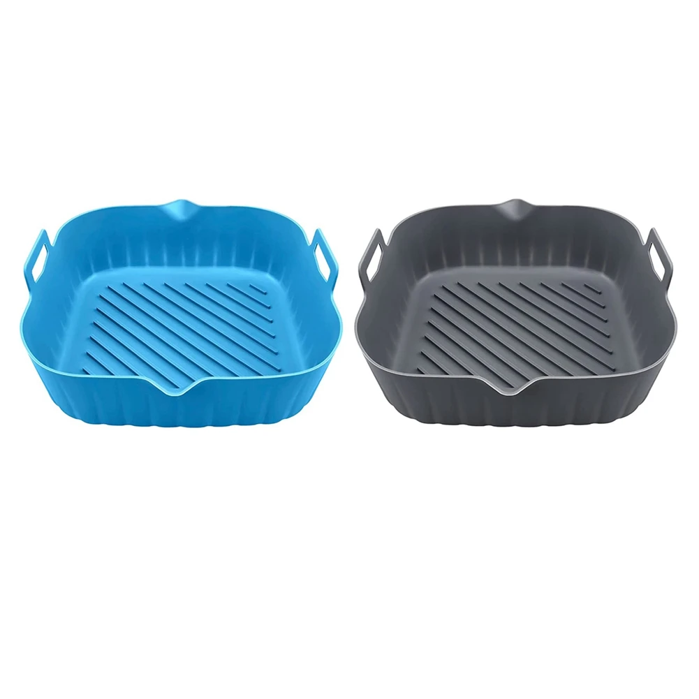 

2Pcs Silicone Liner Pot Reusable Basket Heat Resistant Non-Stick Liners Mats Bowl