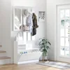 Combination Model Gate Cabinet with Shoe cabinet+Hang shelf+ Mirror 4