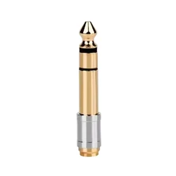 Premium Gold - Plated Audio Adapter - Male to Female Headphone & Microphone Converter Plug - 5Pcs (Silver)