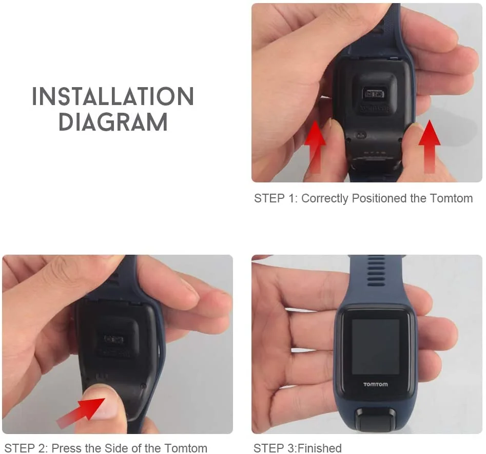 Sleek Silicone Fashion Watch Band Replacement - One-Piece TPU Strap