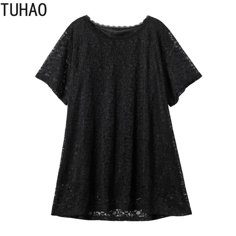

TUHAO Large Size 7XL 6XL 3XL Chiffon Blouse Women Tops Black Shirts Mother Mom Elegant Lady Blouses Women's Blusas Oversized