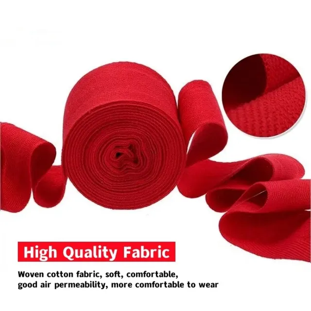 2 Rolls 2.5M Cotton Boxing Bandage Sports Strap Sanda Gauntlets MMA Hand Gloves Wraps Belt Wraps Bandage For Competition 2