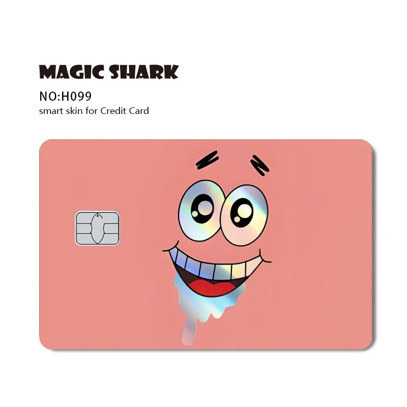 thumbnail image 1 of Película adhesiva holográfica láser con diseño de Patrick Star, Bob Esponja, Super Mario, Dragon Ball, Pokémon, para tarjetas de crédito y débito, 1 of 5