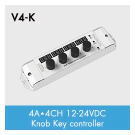 

Skydance 12-24VDC 4 Knob Key RGB/RGBW LED Dimmer RF Controller 4CH*4A Digital Display As RF Remote For 4 Channel LED Strips