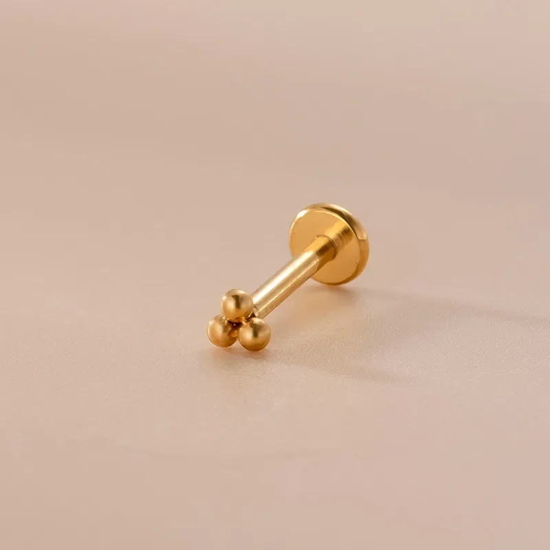 1 paio 1.2*8mm Piercing gioielli per il corpo Plug-in Lip Stud per le donne 2022 New Trend Ear Cuff orecchini a bottone in acciaio inossidabile per adolescenti