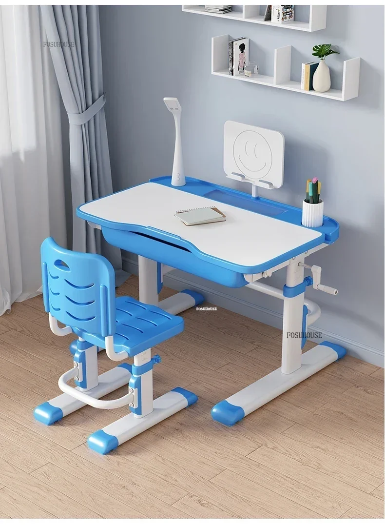 Children Tables Primary School Student Writing Desks Home Room Desks Simple Children's Table and Chair Lifting Table Set