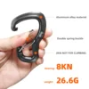 Outdoor Hammock Double Locking Buckle, Multifunctional Aluminum Alloy Hanging Buckle, Camping Hammock Quick Hanging Buckle 5