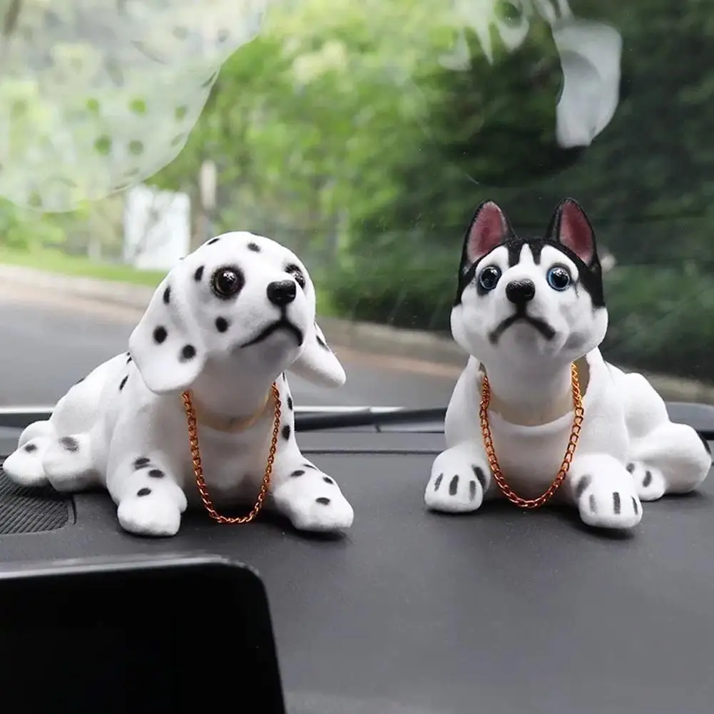 

Car Bobble Head Dog Ornament Accessories Car Doll Decorations Automatic Bobble Head Toy Dashboard Ornaments Interior Accessories