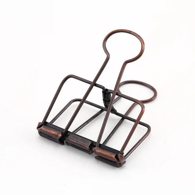 Mr Paper 8 Colors 3 Sizes Ins Colors Gold Sliver Rose Green Purple Binder Clips Large Medium Small Office Study Binder Clips Bronze L