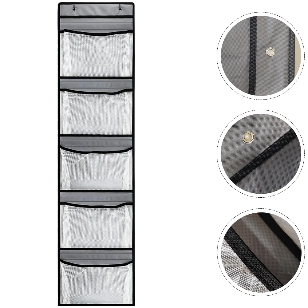 

5 Compartment Storage Hanging Bag Clothing Holder Locker Closet Large Organizer Non-woven Fabric Rolling Home Pockets Cabinet