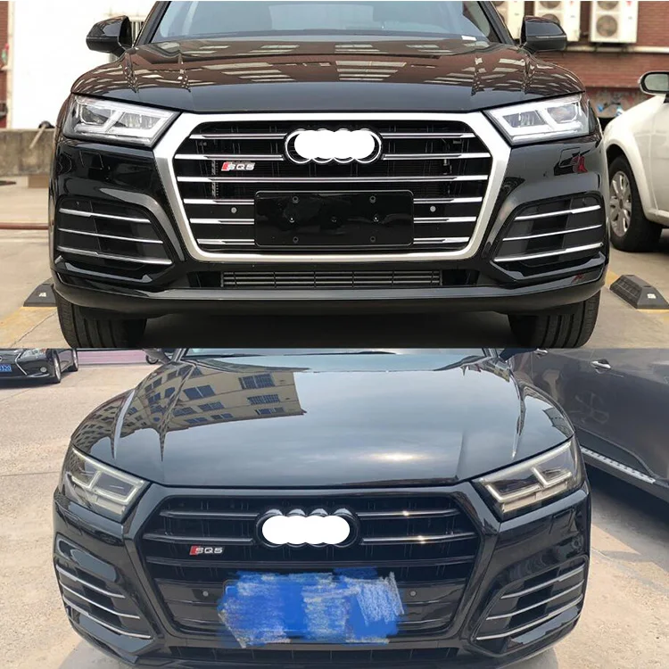 ABS 플라스틱 광택 블랙 격자, 공장 공급 그릴, 자동차 부품, 로고 포함, 아우디스 Q5 SQ5 2018-2020