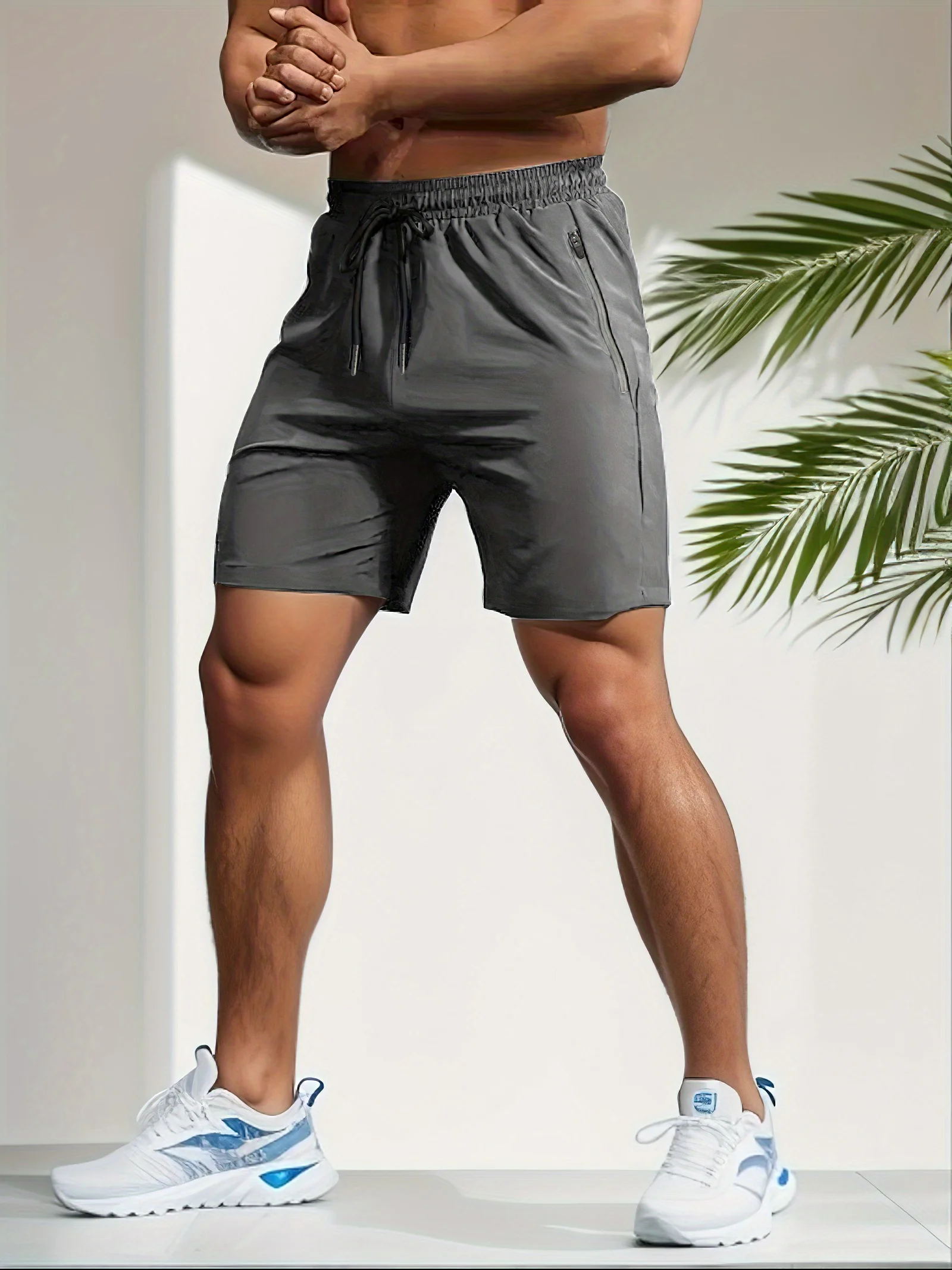 Herren-Unterteile für Sommer, Fitnessstudio, Workout, Laufen, Radfahren, schnell trocknende, atmungsaktive Sport-Shorts mit Kordelzug in der Taille, Ausgehen Outfit0428 – Detail 14