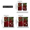 2Pcs Christmas Curtains Classical Pine Tree Snowflakes Red Green Xmas Room Suitable For Living Room Bedroom Kitchen And Bathroom 6