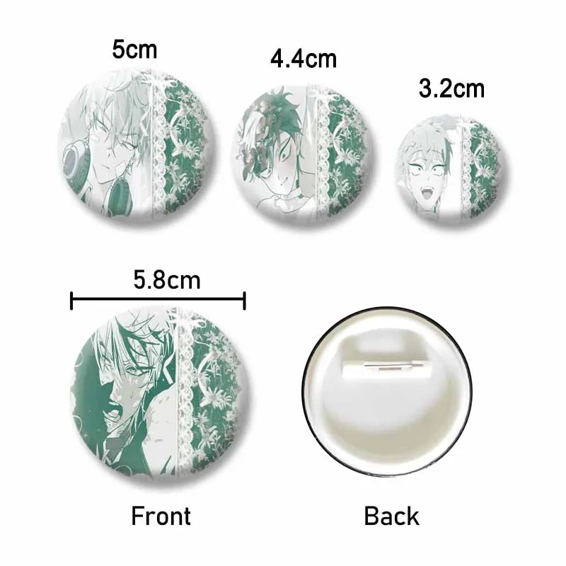 Cute Anime Pins Handmade Round Brooch Cartoon Cosplay Badge - Adorable Jewelry Accessories & Gifts