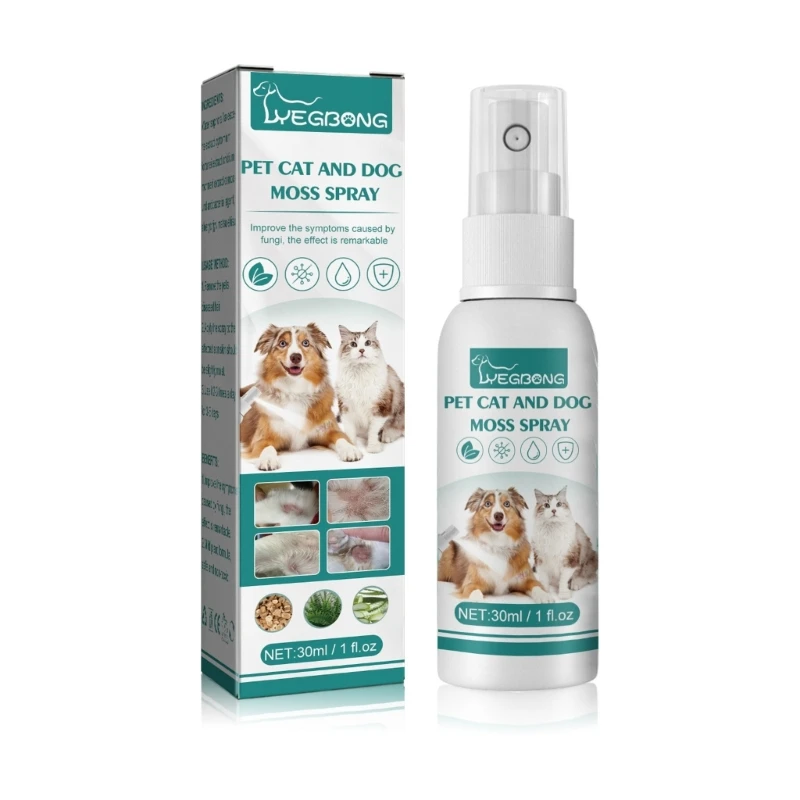 

Pets Spary for Dogs Cats Helps with Ringworm Itch, Scratching, Skin Irritation Promote Healing- Itch Relief Supplements