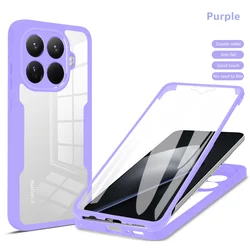 Full Body Shockproof Protective Case with Screen Protector - Xiaomi 15T (Purple)