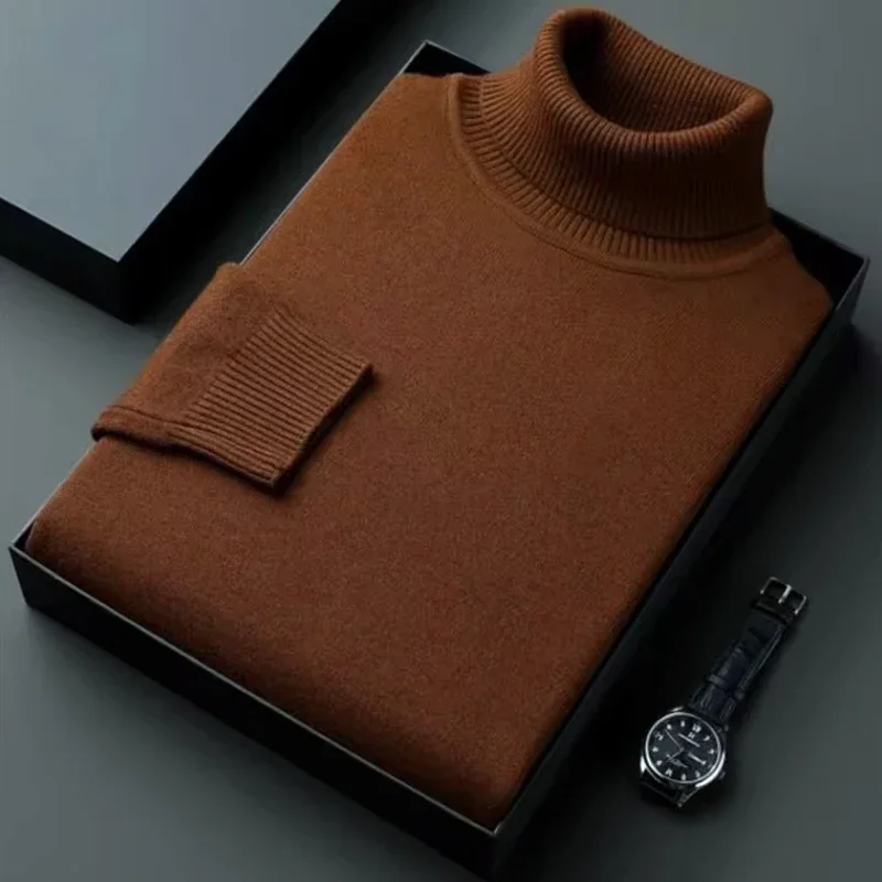 Turtleneck Sweater Basic Sweater Autumn and Winter High Neck Sweater Slim Fit Lightweight Sportswear Knitted Pullover Casual Slim Fit Long Sleeved Sweater