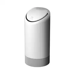 Compact Car Trash Can - Silicone Rubbish Bin Organizer - 300ML (WHITE)