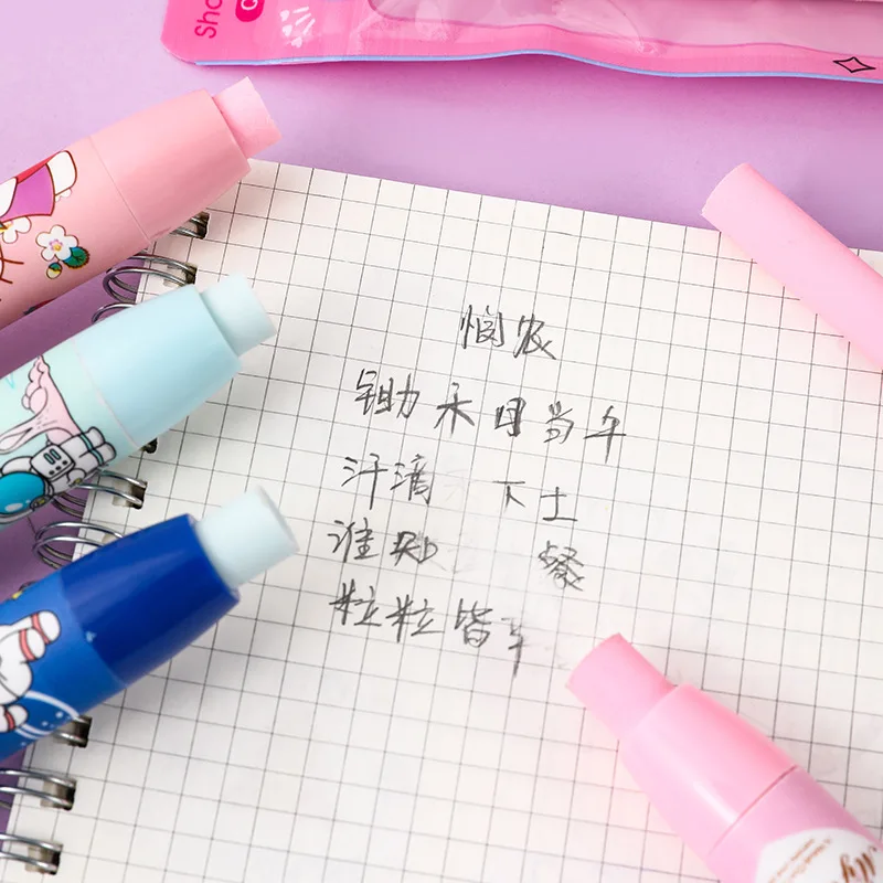 Cartoon Retractable Press Eraser Student Stationery Kindergarten School Children Special Cute Creative Rubber Stationery Supply