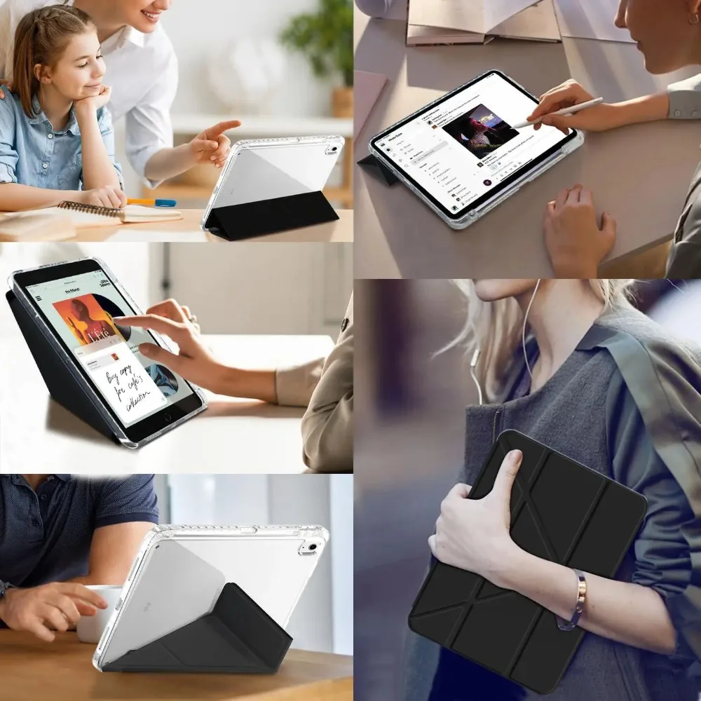 Enhanced Protective Tablet Case with Pencil Holder and Stand Function