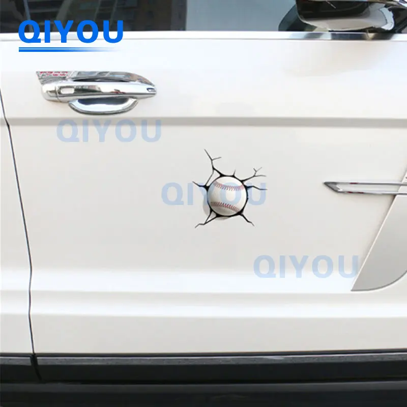 

Baseballs Hit Window Car Sticker Auto Accessories Car Styling Cars Auto Motorcycle Bumper Window Door Body Reflective PVC Decal
