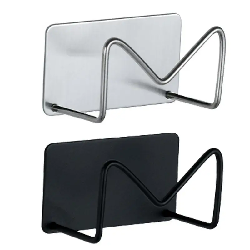 

Sink Drain Rack Stainless Steel Sink Dishcloth Drain Rack Holder Self Adhesive Dishcloth Up Storage Hook Cleaning Rack Supplies