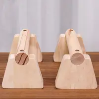 1 Pair Street Fitness Push Up Bar Solid Wood Thickened Handle Push-up Rack Stable Pectoralis Major Home Exercise Equipment Floor