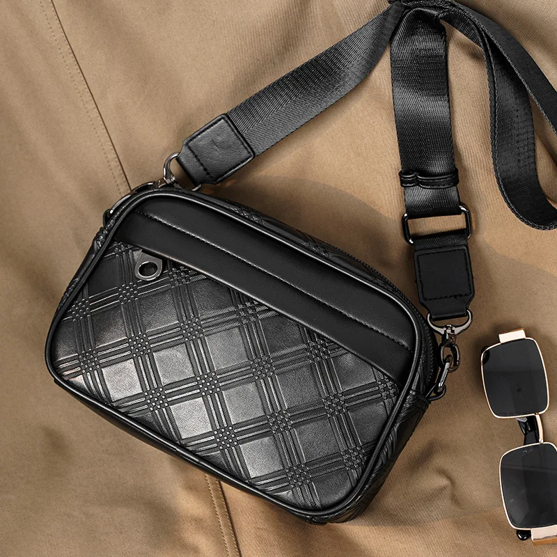 Sac Bandoulière Fred Perry Noir - Sac Messager Voyage - Occasion Très Bon État
