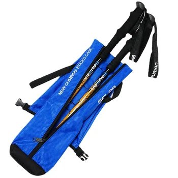 Outdoor Hiking Trekking Pole Carry Bag – Waterproof 2-Stick Storage Case Backpacking Crutch Bag Only 1