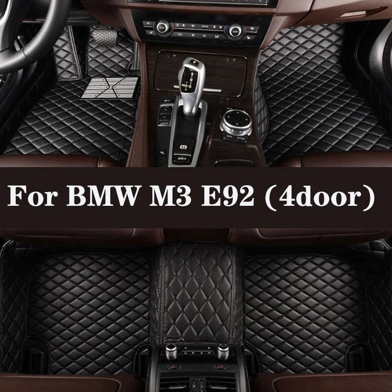 

Кожаный Автомобильный напольный коврик Full Surround под заказ для BMW M3 E92 (4 двери) 2007-2013 (модельный год), автозапчасти для интерьера автомобиля