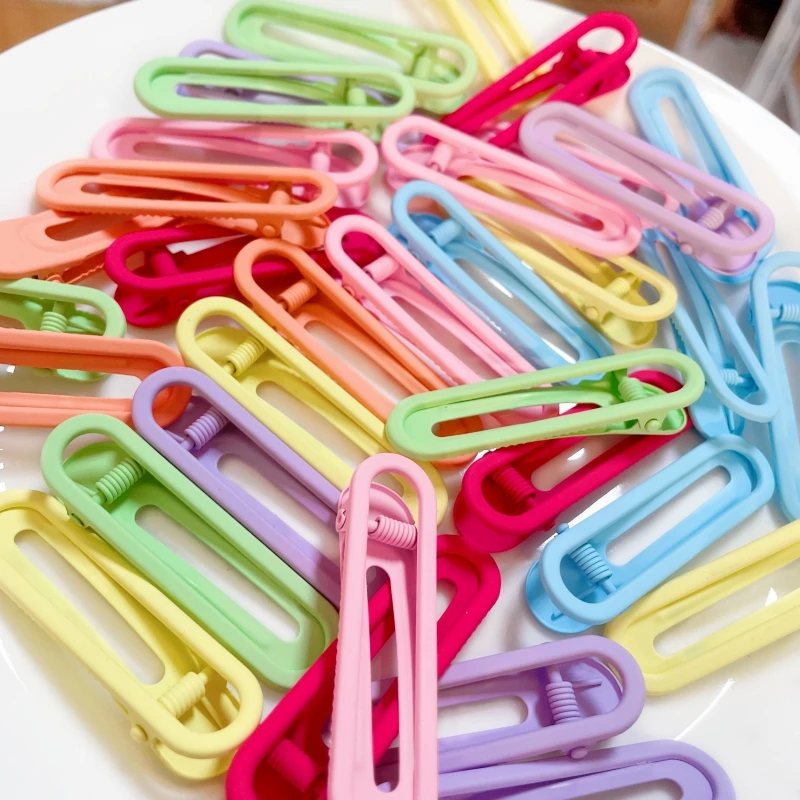 

10pcs 6cm Girls Candy Color Hairpins Hairclip Ellipse Setting Base For DIY Kids Hair Clip Jewelry Making Hair Accessories