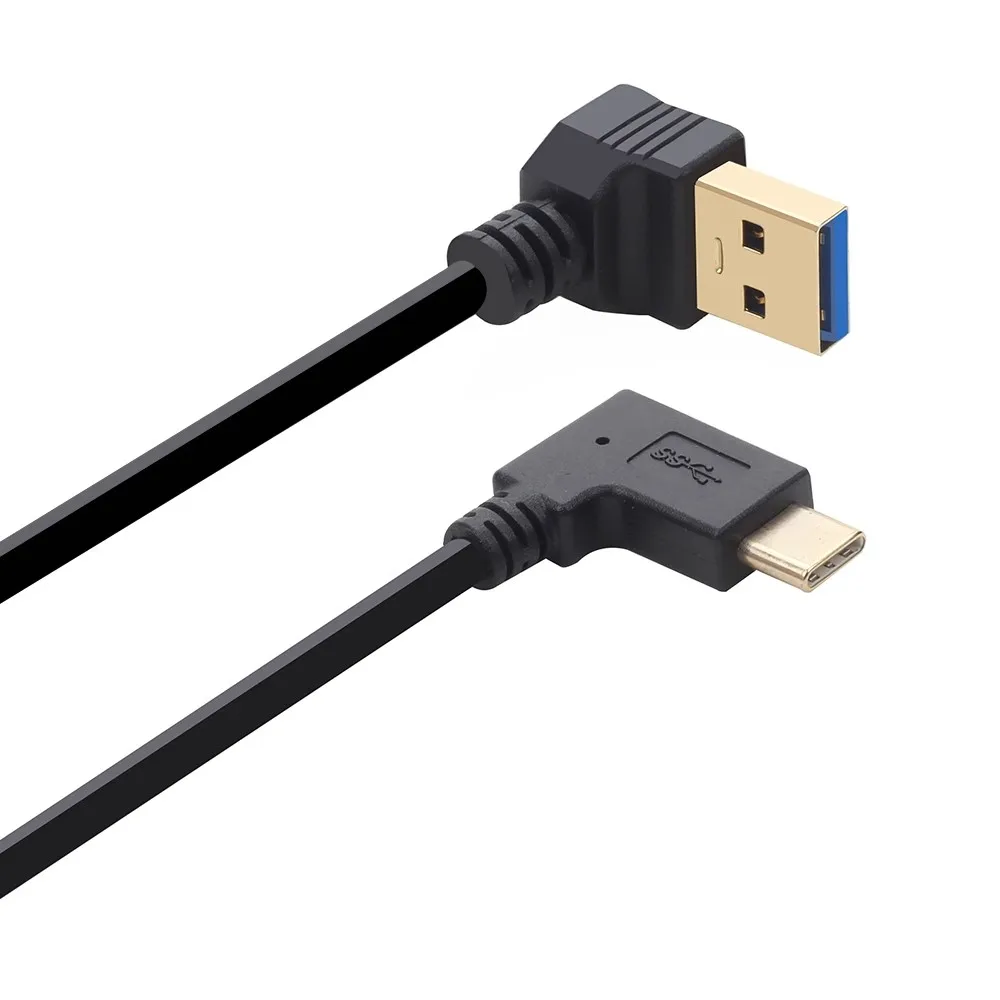 High-Speed USB 3.0 Type A to C Angled Extension Cable