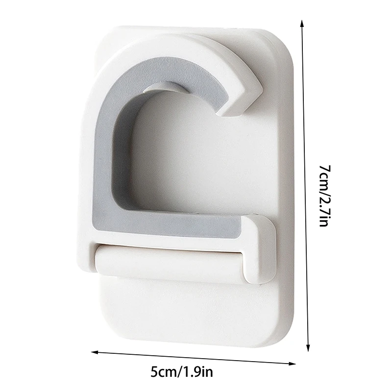 Multifunctional Hooks Kitchen Hook Mop & Broom Holder Mop Storage Rack Home Storage Accessories Mop Clip Wall Mount Broom Mop Clip Holder Self-adhesive Broom Brush Mop Hanger Organizer Rack Kitchen Bathroom Storage Multi-Purpose Hook