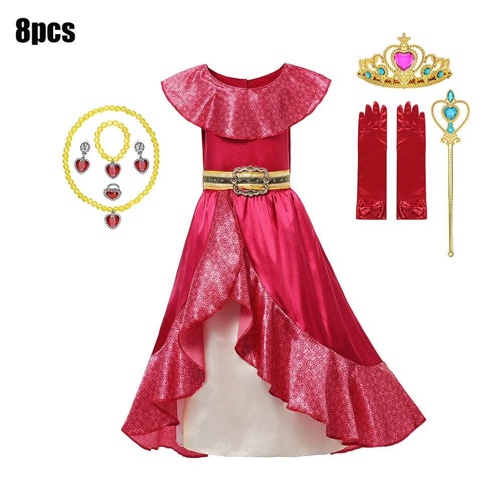 thumbnail image 1 of Disney-disfraz de la Princesa Elena de Avalor para niña, traje de fiesta de carnaval, ropa para niños, vestido de baile de Cosplay de cumpleaños, 2024, 1 of 5
