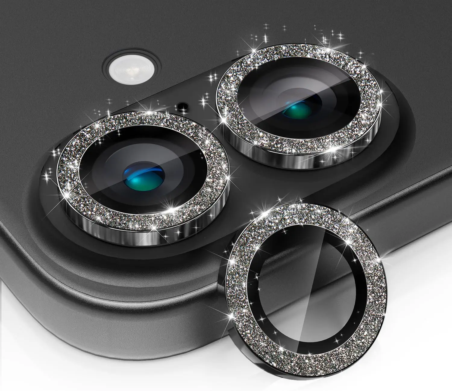 Bling Glitter Ultra-HD Tempered Glass Camera Lens Protector