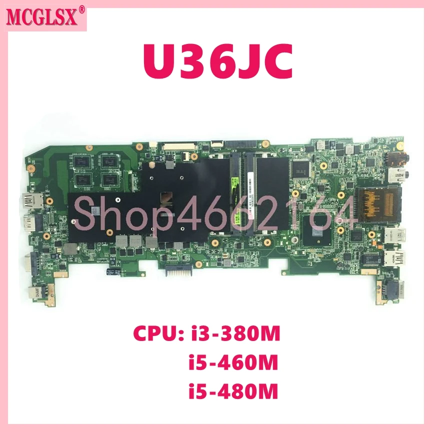 Placa-mãe do Portátil para Asus U36jc I3380m I5460m I5-480m Cpu Gt310m 1gb U36j U36 100 Testado ok