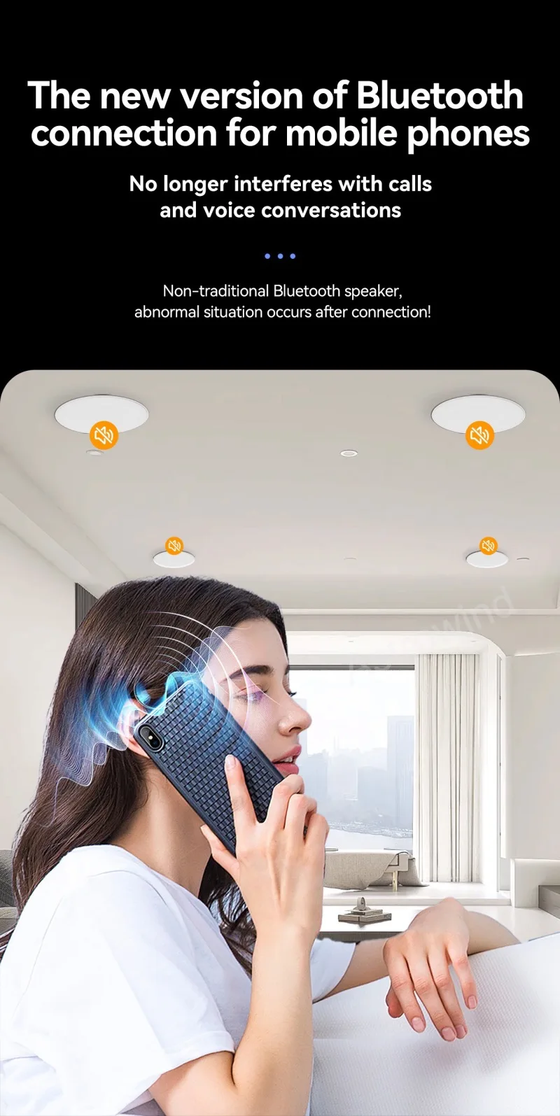 Colunas de teto bluetooth sem fios para áudio de casa_voghion.com