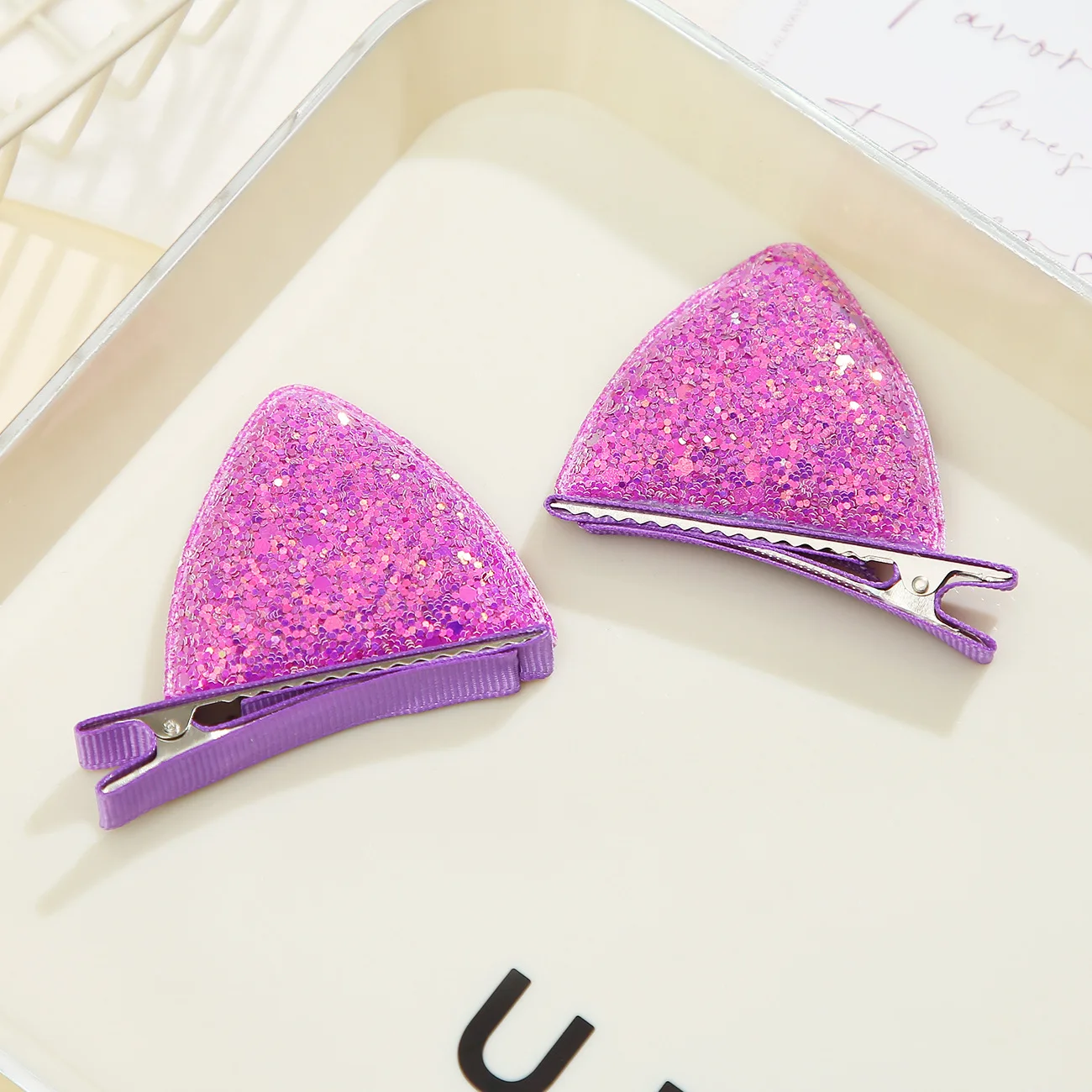 Nouvelles pinces à cheveux pour filles aux couleurs acidulées, mignonnes, avec oreilles de chat de princesse, pince bec de canard, barrettes de dessin animé, accessoires de coiffure_voghion.com