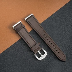 Leather Strap Sports Watch Band Replacement Wristband - Premium Accessory Bracelet in Brown - Galaxy Fit 3 (DBrS)