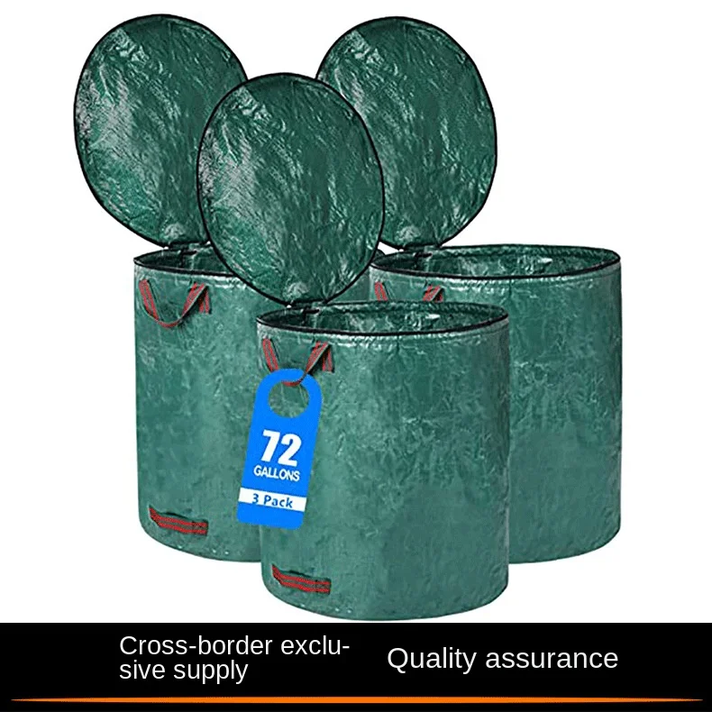 GardenFallenLeavesBagGardenGarbageCollectionBagwithLidFlip