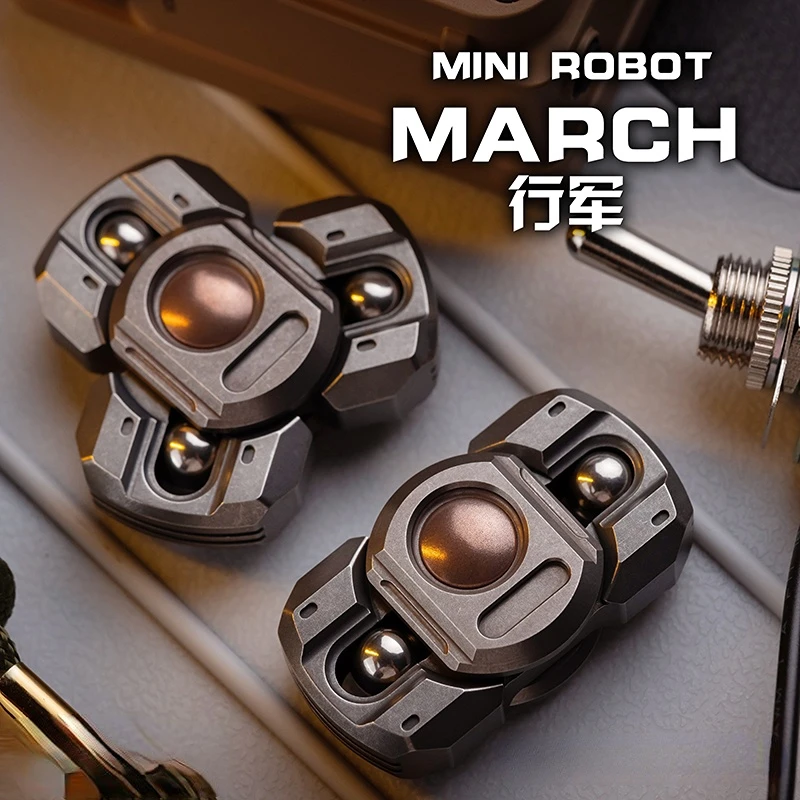 

Play My Lezhi EDC Marching Robot Series Button Steel Ball Fingertip Gyro Metal Toy Decompression Artifact