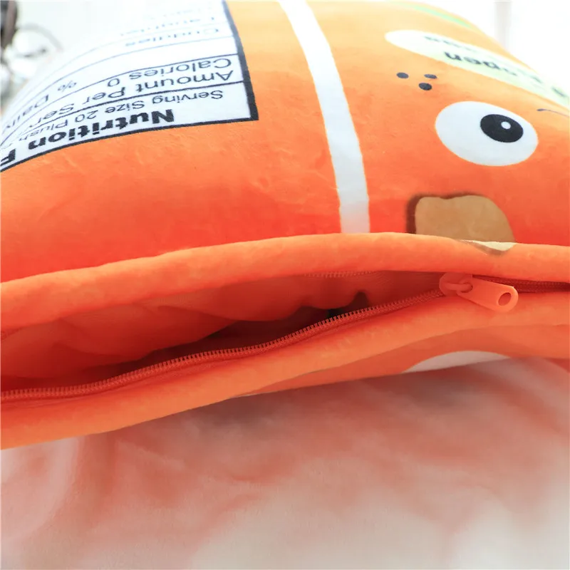 Cheesy Puffs Plush Toy  Lifelike Puffs 6pcs In one Bag Stuffed Food Throw Pillow Kids Toys Birthday Christmas Gift for Child 6