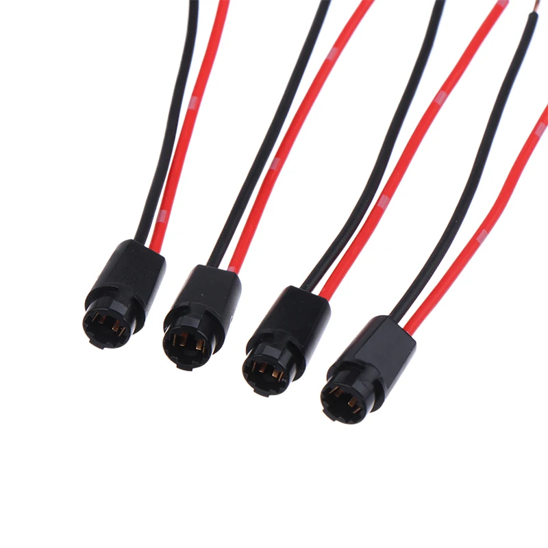 Lamp Bulb Holder 5Pcs T5 LED Bulb Holder Socket For 1.2W W3W Width Instrument Light Socket Plug Extension Cables