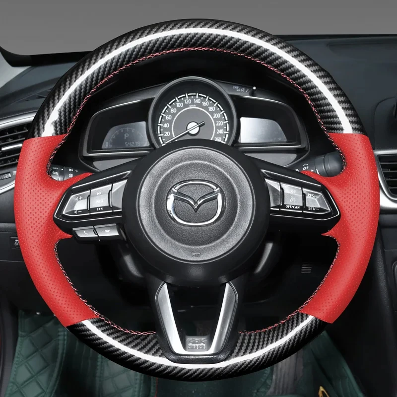 

Индивидуальное рукоделие, противоскользящая кожаная оболочка для Mazda 6 CX5 2017-2023 CX8 CX30, автомобильные аксессуары