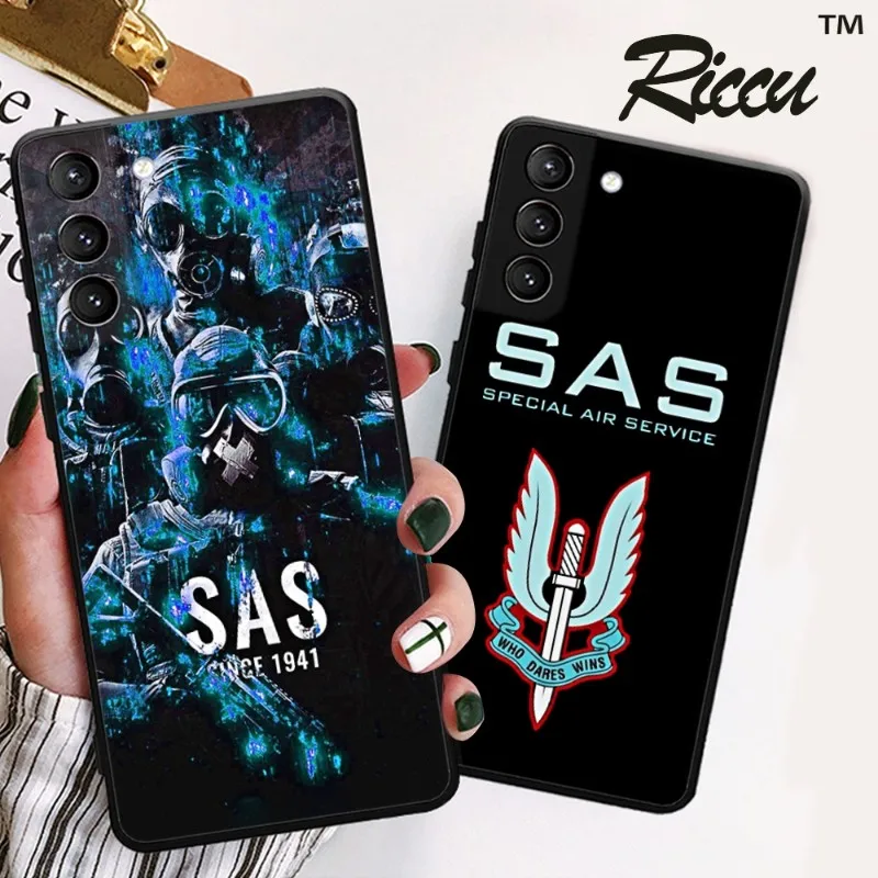 Sas Special Air Service British Forces Elite Phone Case Per Samsung Galaxy S22 23 S20 Fe Ultra S9 Plus S10E Note 20Ultra Cover