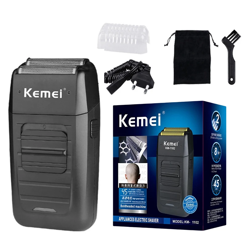 Compact Rechargeable Lithium Ion Shaver Kit Professional Electric Shaver for Men