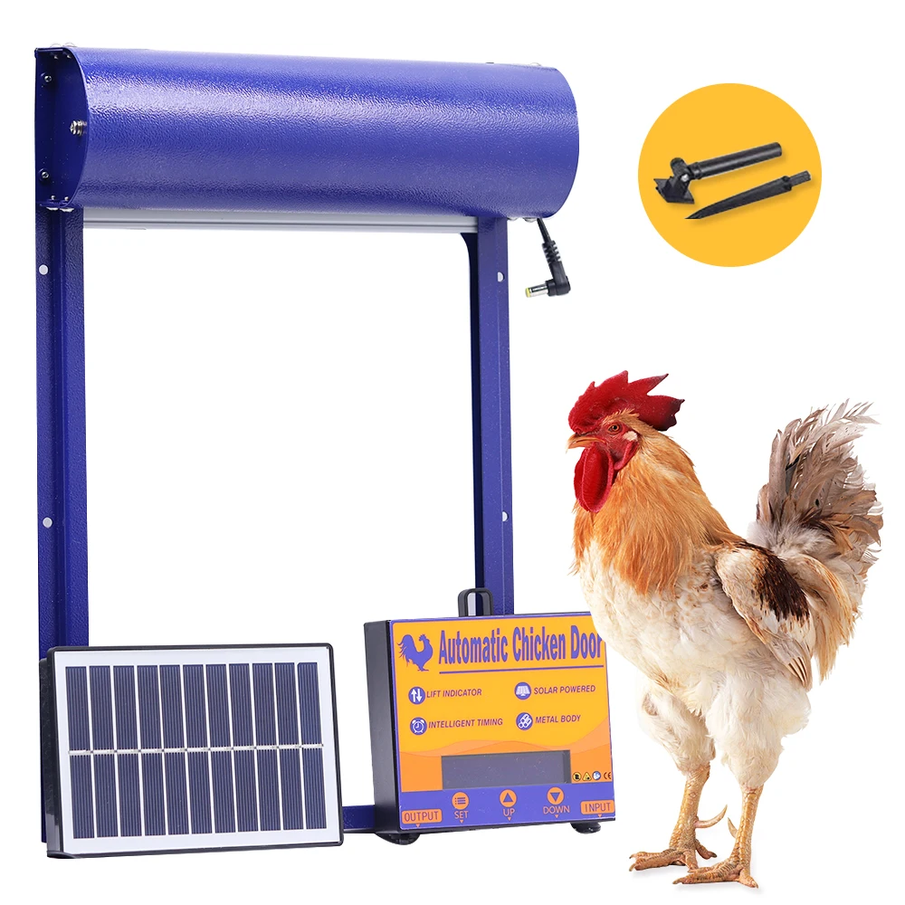 

Battery Operated Automatic Chicken Coop Door Auto Chicken Coop Door Opener With Timer 100‑240V US/EU/UK/AU Plug