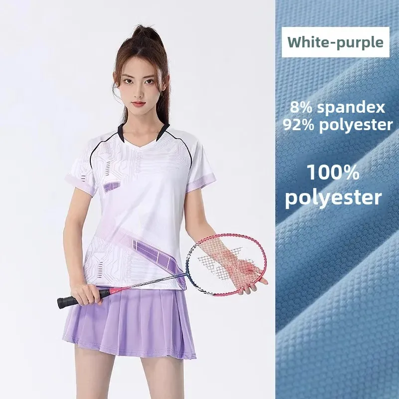 Quick Dry Breathable Badminton Uniform Set for Men And Women Sports Table Tennis Volleyball Shirt Group Purchase Customization