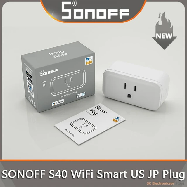 Sonoff Iplug S40 Us 15a Wifi Smart Plug Wireless Power Socket Electricity  Statistics Bluetooth Pairing Via Ewelink App Alexa - Automation Modules -  AliExpress